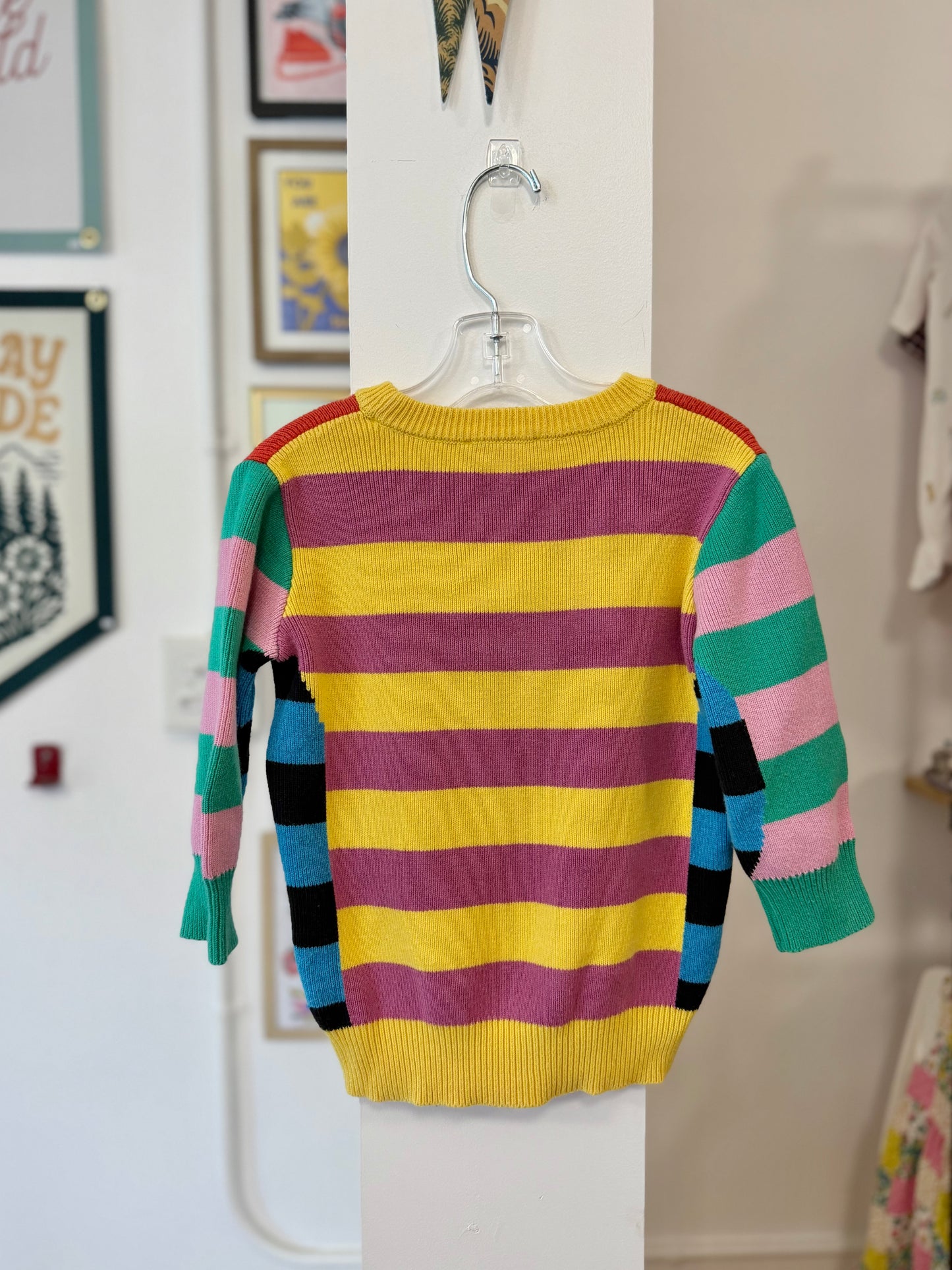 2/2T, Stella McCartney, Multicolor striped ribbed pullover sweater