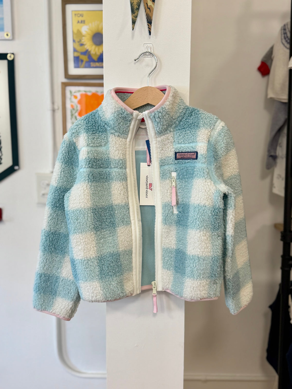 5/5T, Vineyard Vines, Green, NEW w/ tags - Buffalo Check SuperShep Full-Zip Jacket