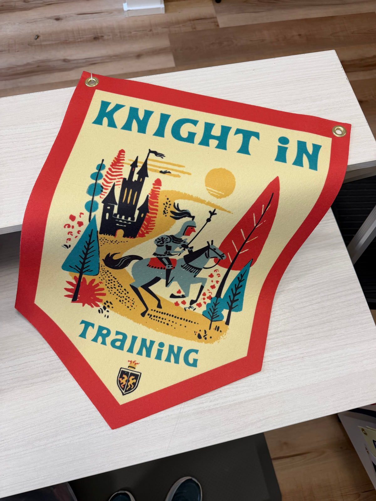 Benoit's Design Co., Knight in Training Felt 16" x 22.5" Camp Flag