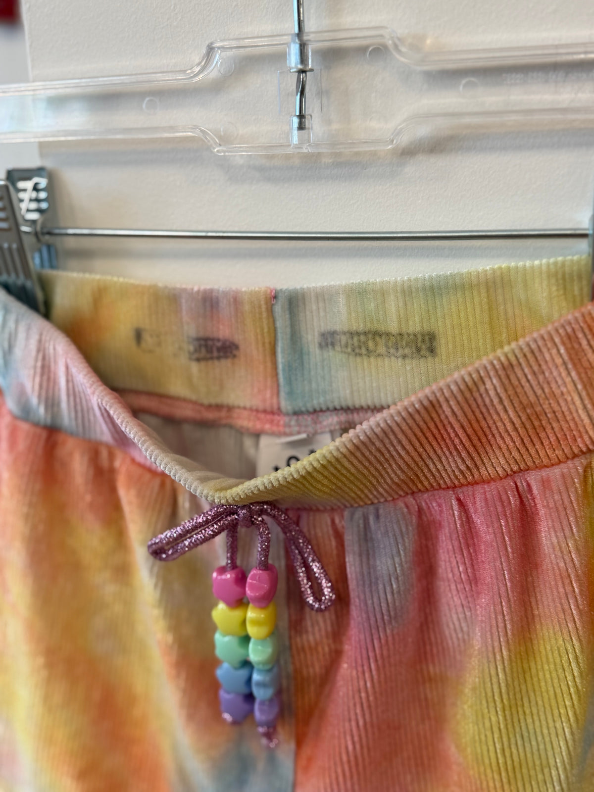 4/4T, Lola + The Boys, Pink, Ribbed rainbow gem tank top + shorts SET