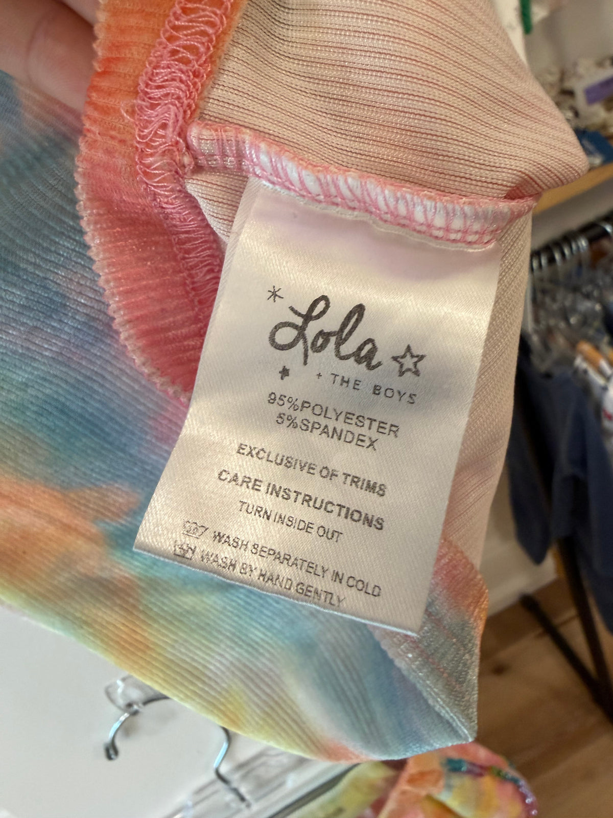 4/4T, Lola + The Boys, Pink, Ribbed rainbow gem tank top + shorts SET