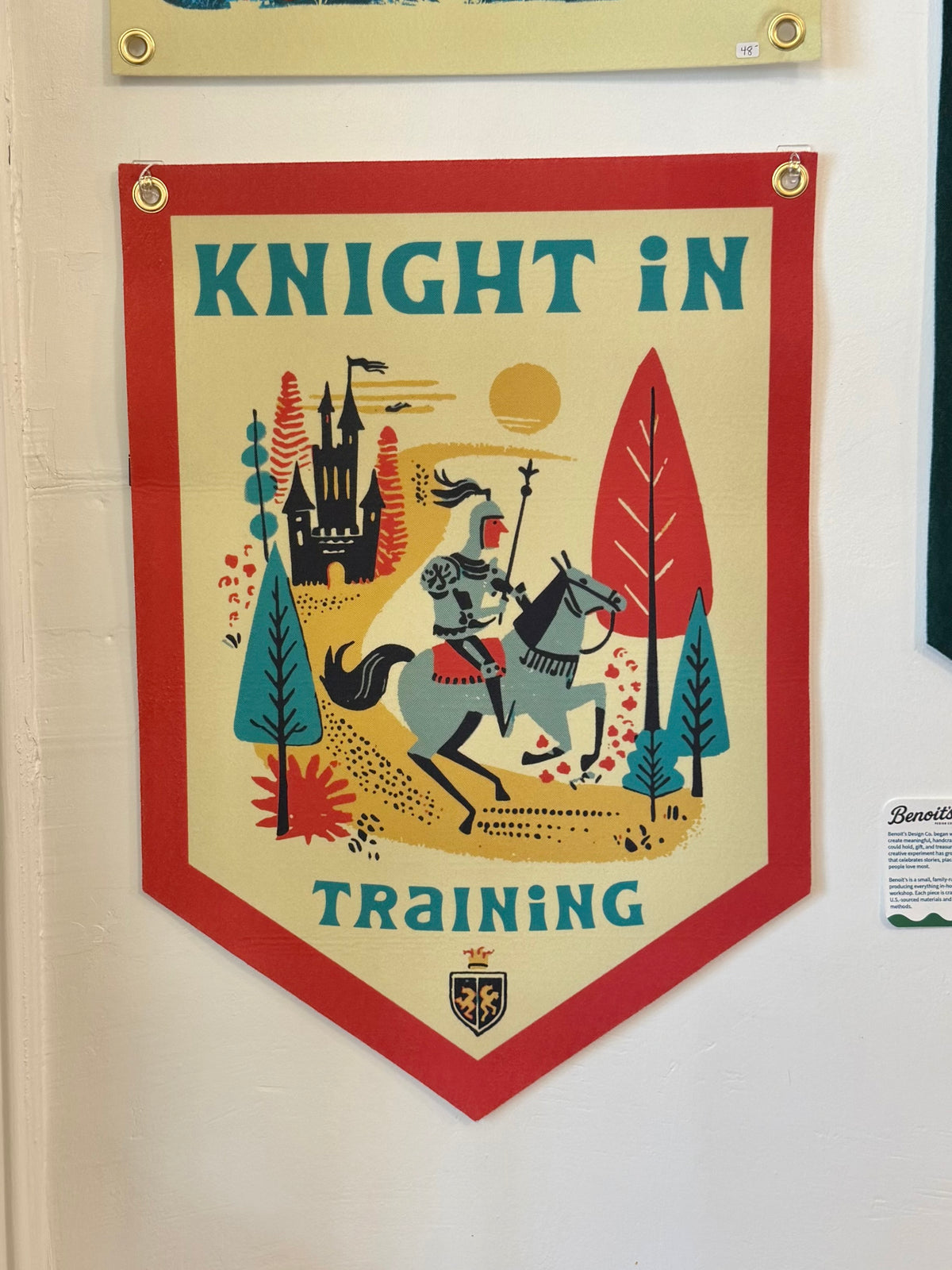 Benoit's Design Co., Knight in Training Felt 16" x 22.5" Camp Flag