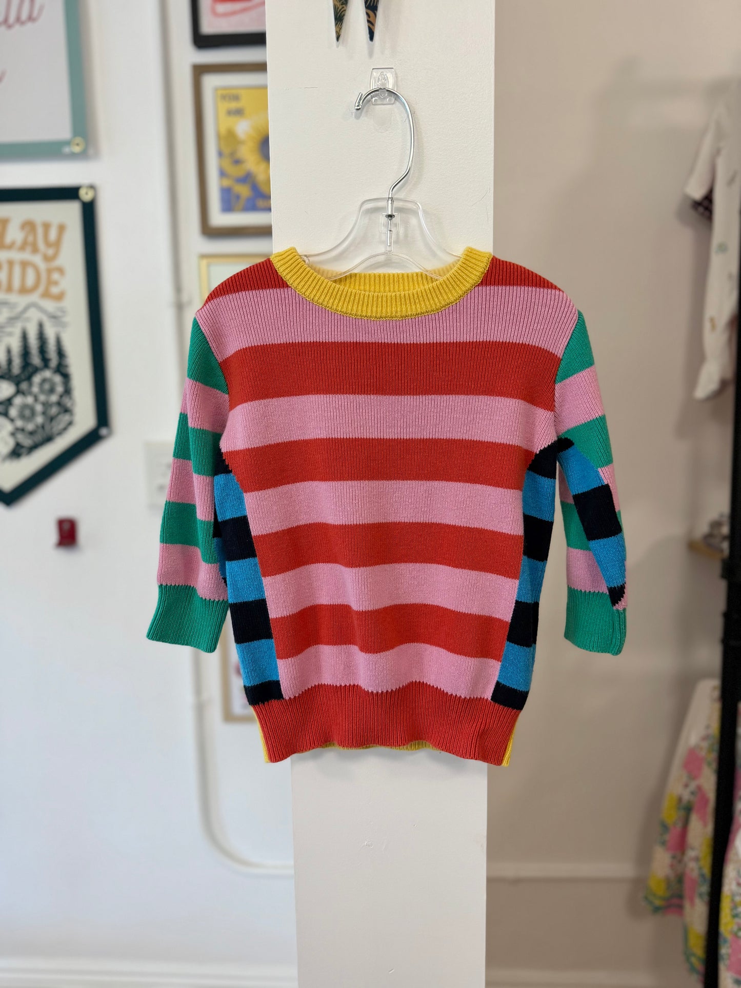 2/2T, Stella McCartney, Multicolor striped ribbed pullover sweater