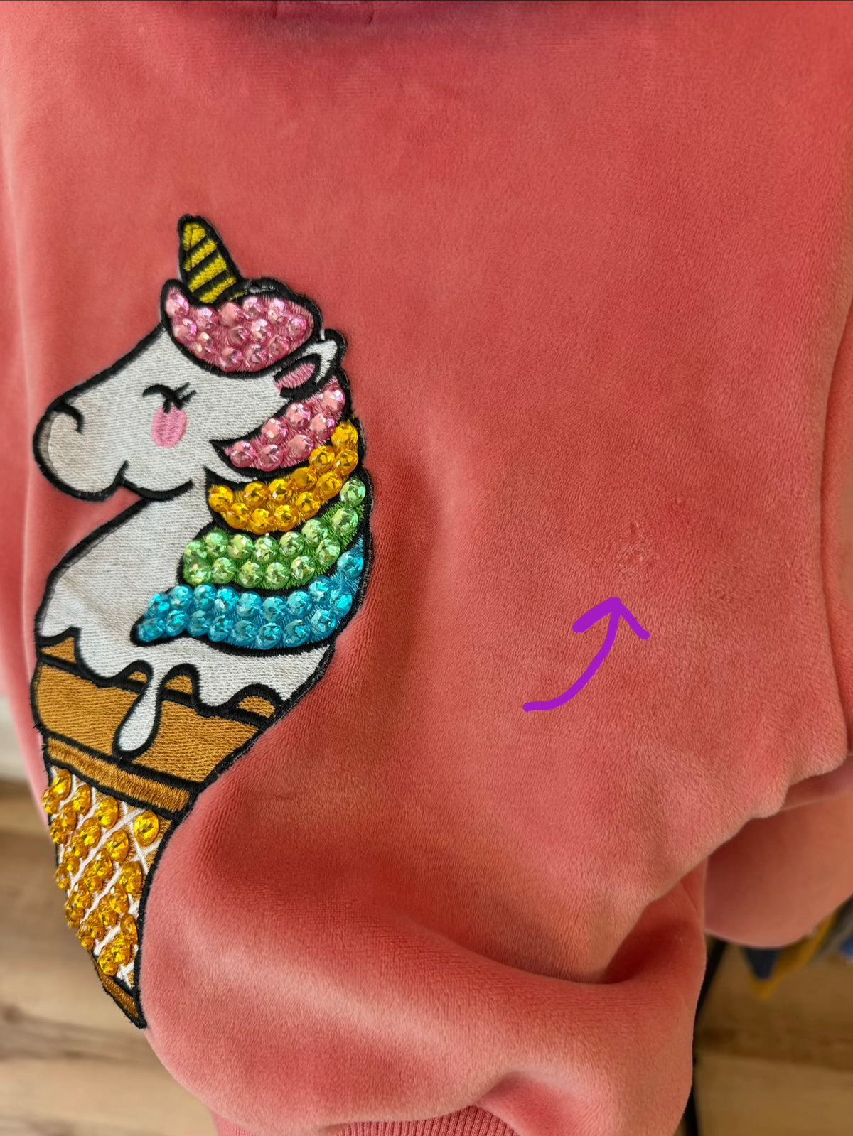 4/4T, Lola + The Boys, Pink, Sparkle unicorn ice cream hoodie + pants SET