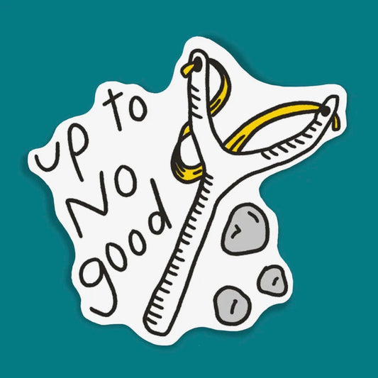 Kat French Design, Up To No Good Slingshot Sticker