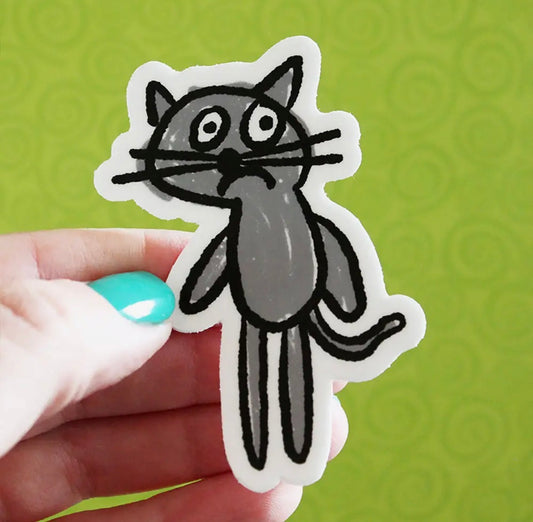 Kat French Design, Anxious Cat Sticker