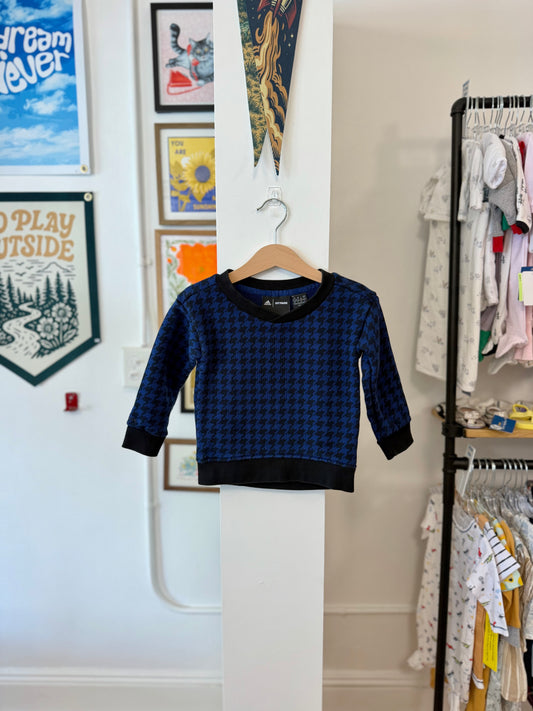 2/2T, Adidas x Ivy Park [Beyoncé], Black, Blue houndstooth pullover sweatshirt