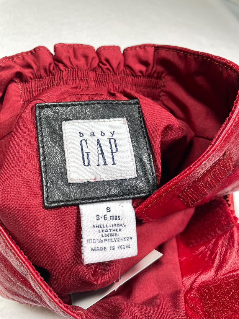 3-6 mo, babyGap, Red, Vintage 2000 real leather pleated skirt