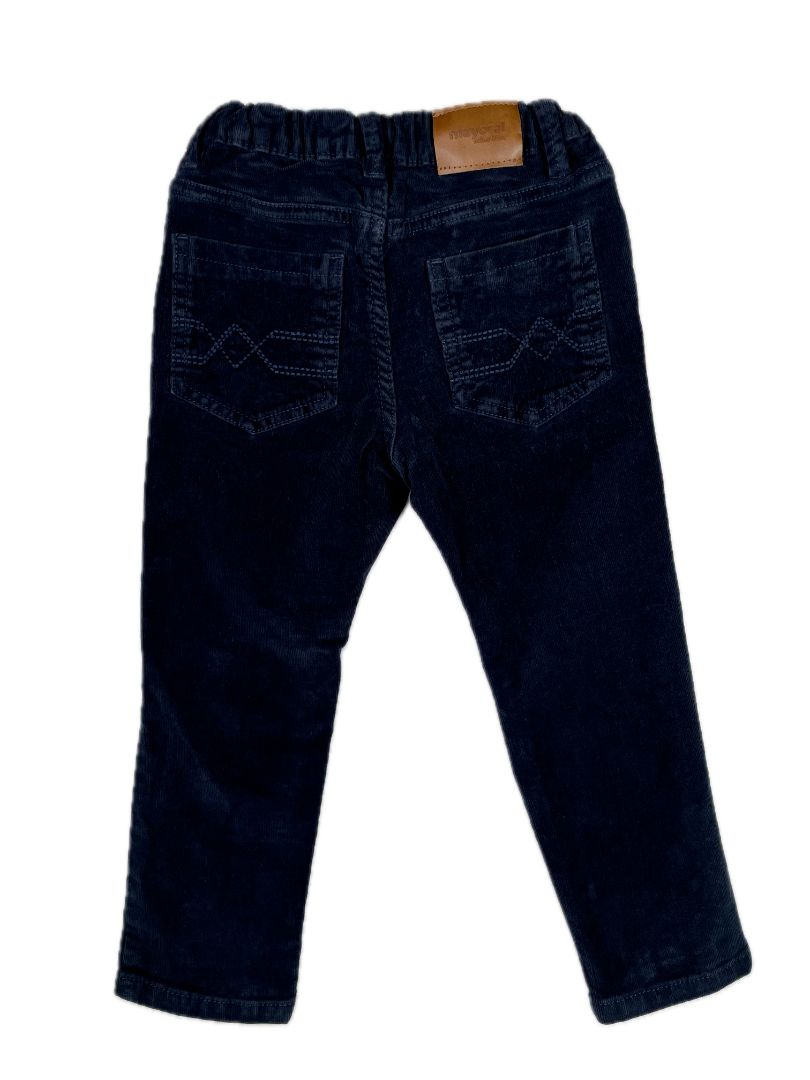 24 mo, Mayoral, Blue, Slim fit corduroy pants, adjustable