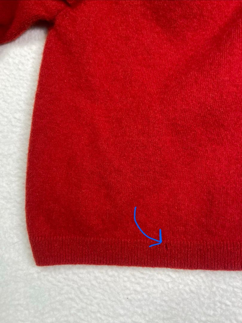 4/4T, Jacadi, Red, Wool & cashmere mix sweater, ruffles at shoulders