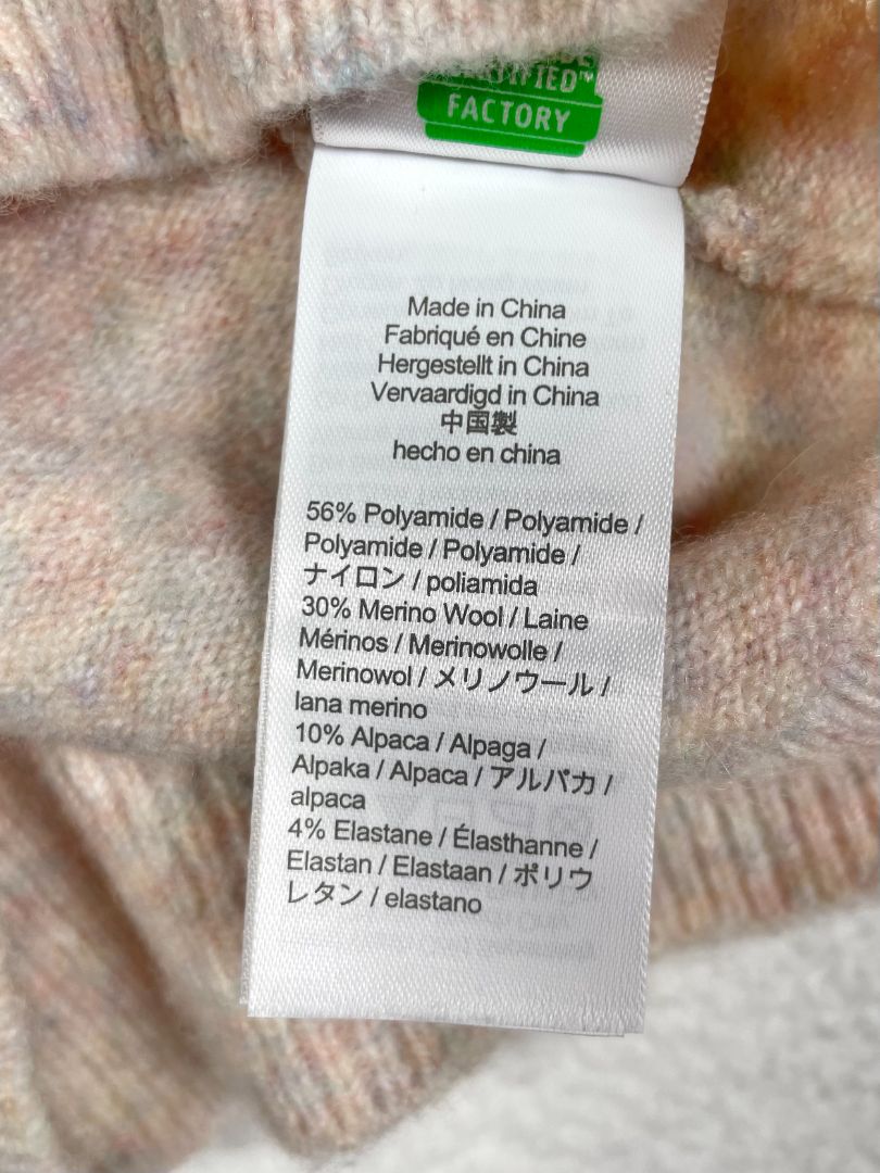 2-3, J.Crew Crewcuts, Cream, NEW w/ tags - Super soft wool/alpaca mix mock neck fair isle sweater, pink/yellow/blue