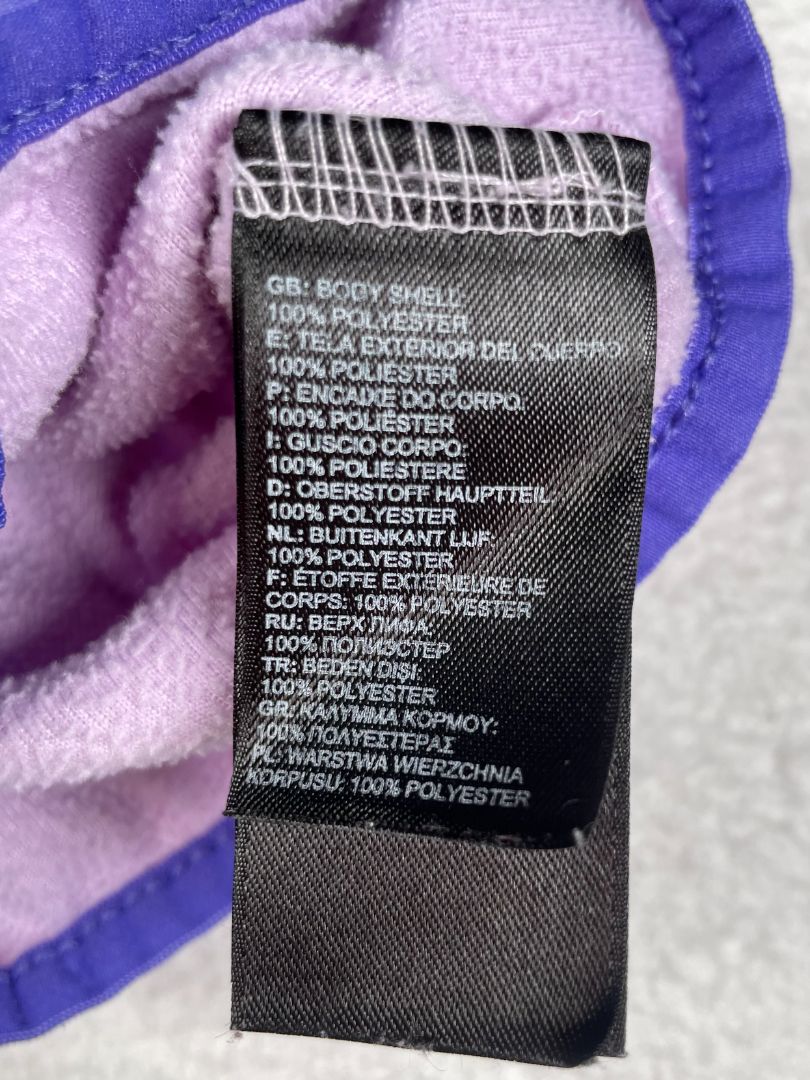 3-6 mo, The North Face, Purple, Fleece zip-up hooded jacket, contrast trim