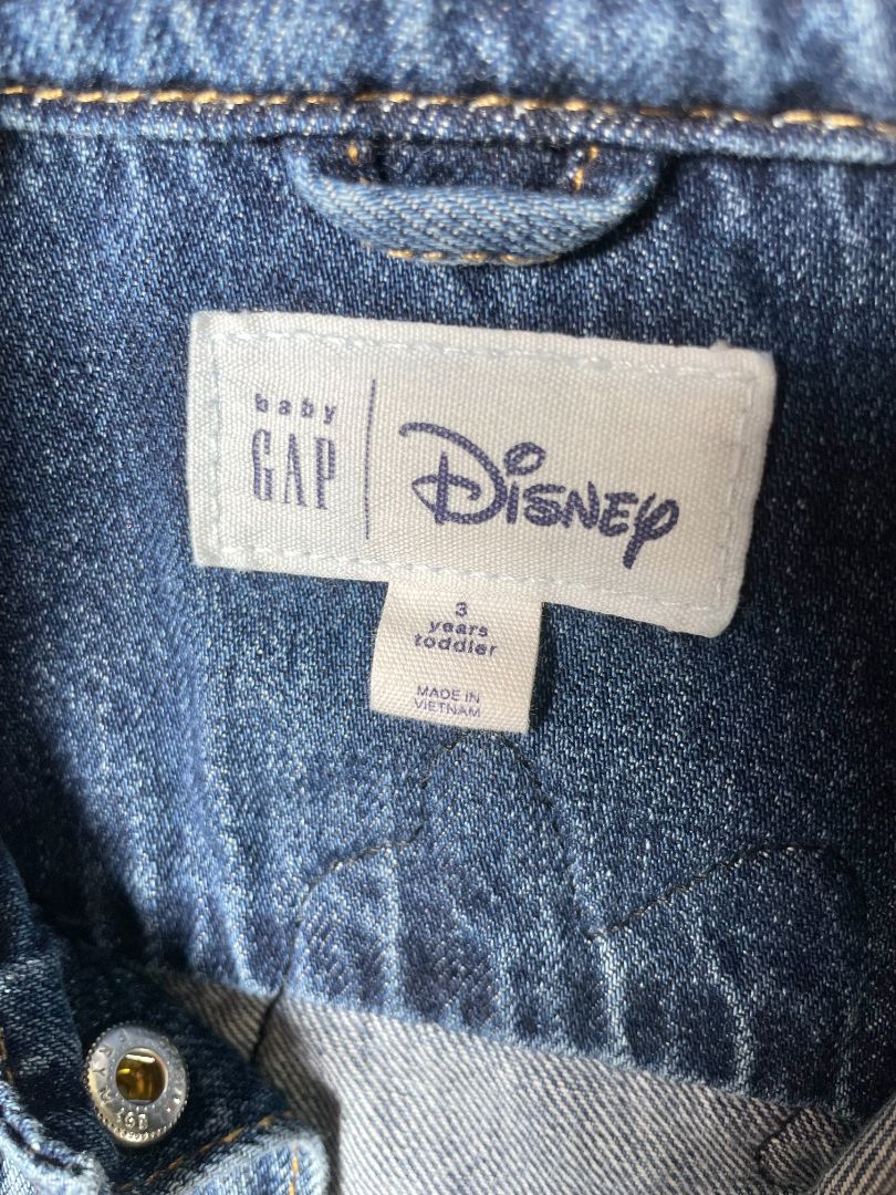 3/3T, babyGap, Blue, Denim jacket, Minnie Mouse appliqué on back
