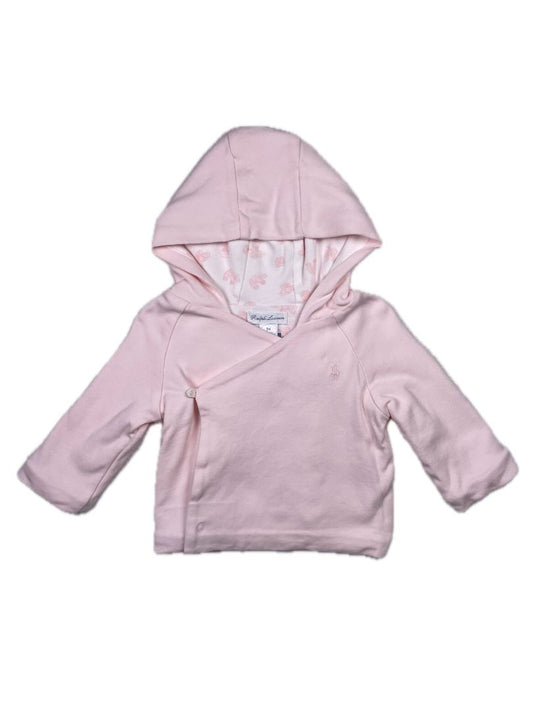 3 mo, Ralph Lauren, Pink, Hooded cotton jacket, baby toy print lining