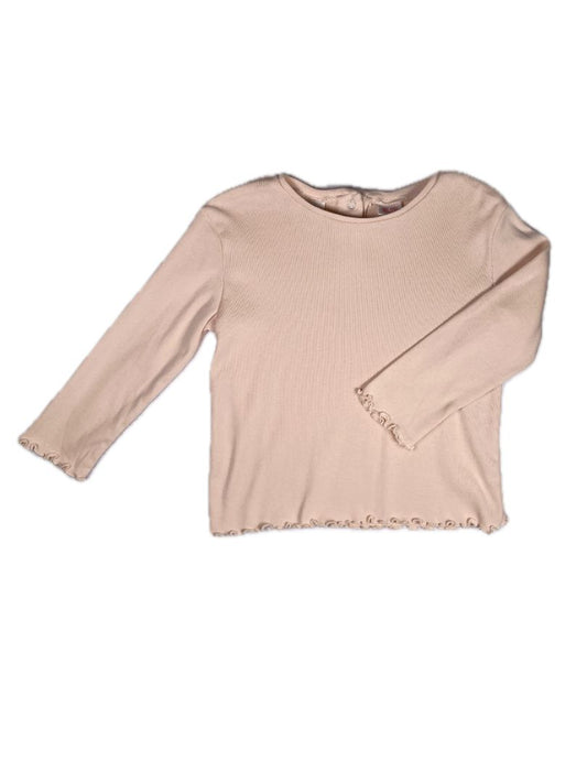 3-4, Zara, Cream, Long-sleeve shirt, ruffle hem and cuffs