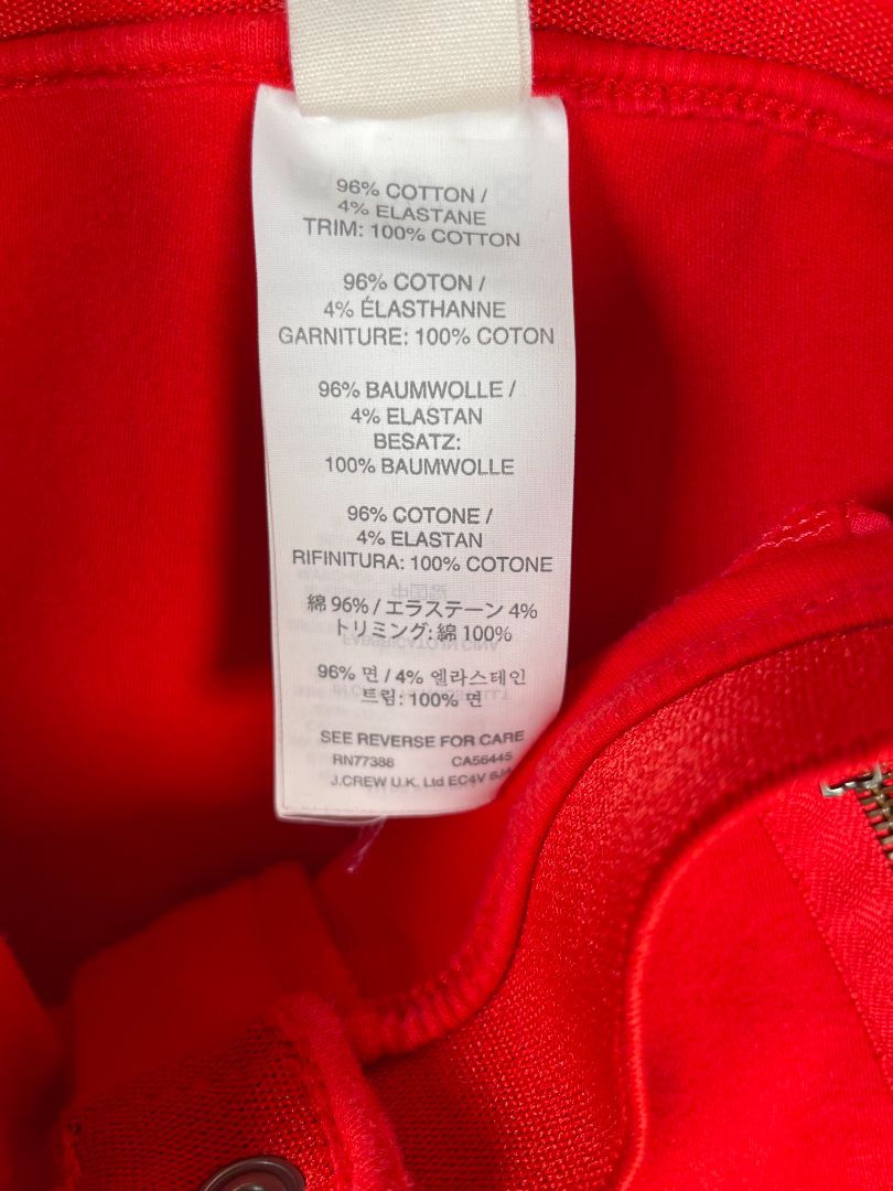 3/3T, J.Crew Crewcuts, Red, Dress leggings w/ zippers; medium cotton + stretch, waistband w/ snap