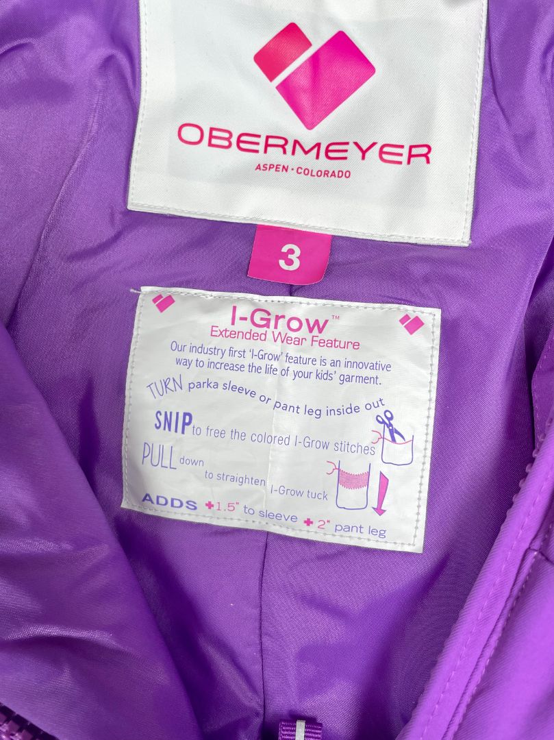 3/3T, Obermeyer, Purple, Snoverall snow bib pants