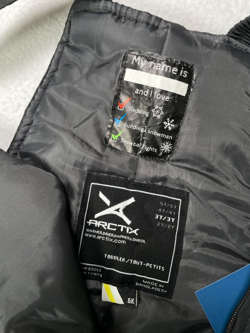 3/3T, Arctix, Grey, Chest-high insulated snow bib overalls