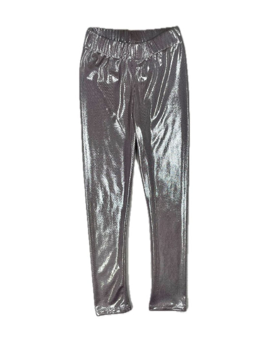 4/4T, Zara, Purple, Metallic lamé leggings