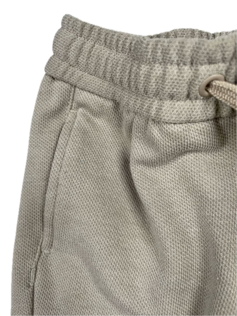 18 mo, Zara, Oatmeal, Knit pull-on pants, snap, decorative tie