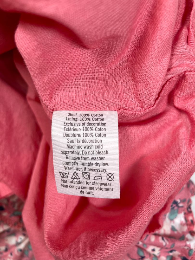 3/3T, Janie and Jack, Pink, Flutter sleeve floral dress, ruffled skirt