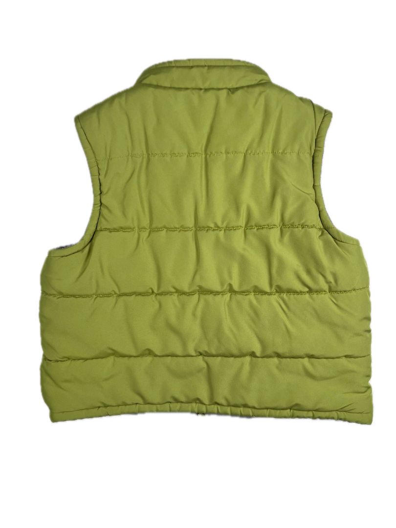 2/2T, Janie and Jack, Green, Reversible puffer vest, grey fleece option