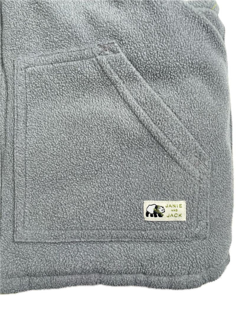 2/2T, Janie and Jack, Green, Reversible puffer vest, grey fleece option