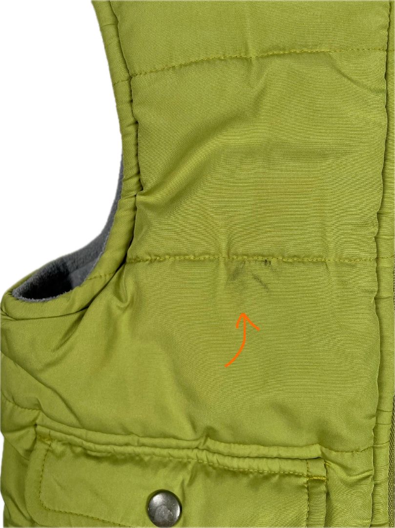 2/2T, Janie and Jack, Green, Reversible puffer vest, grey fleece option