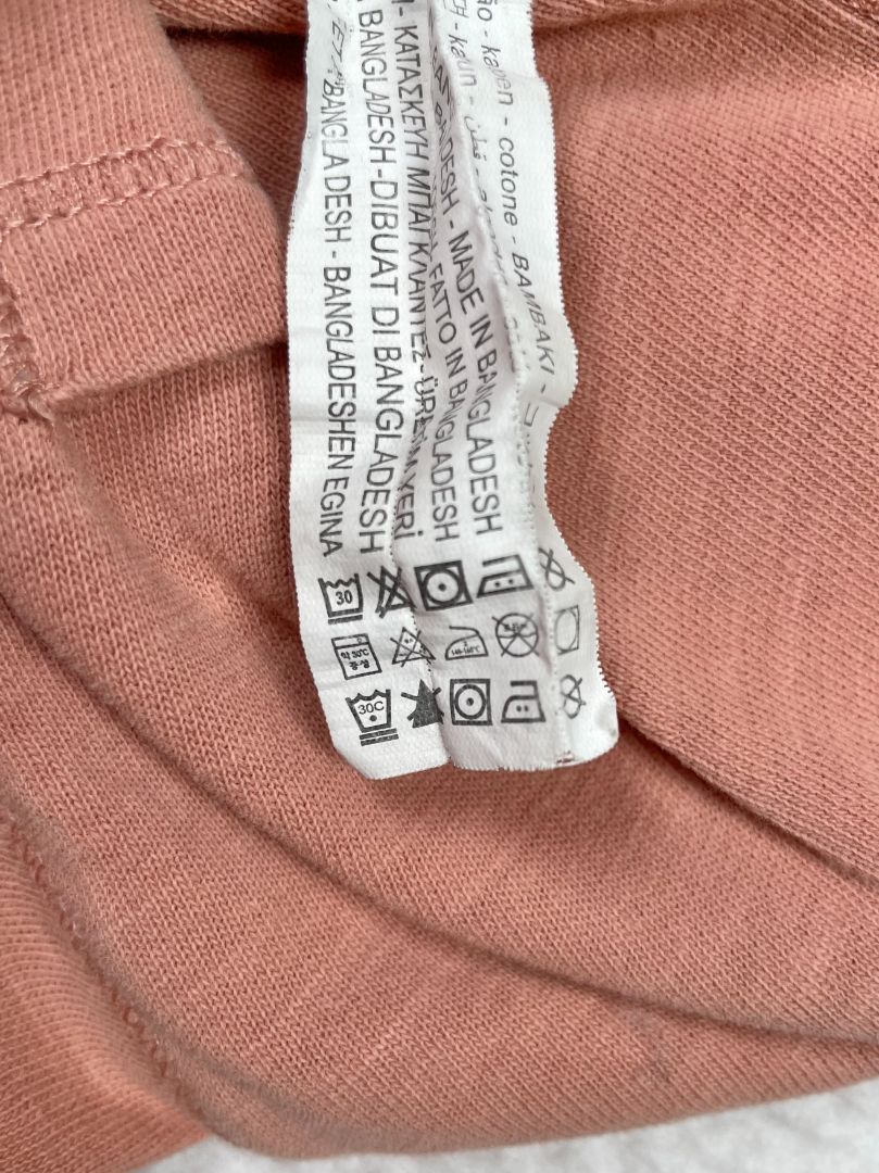 2-3, Zara, Pink, Long-sleeve henley shirt w/ pocket