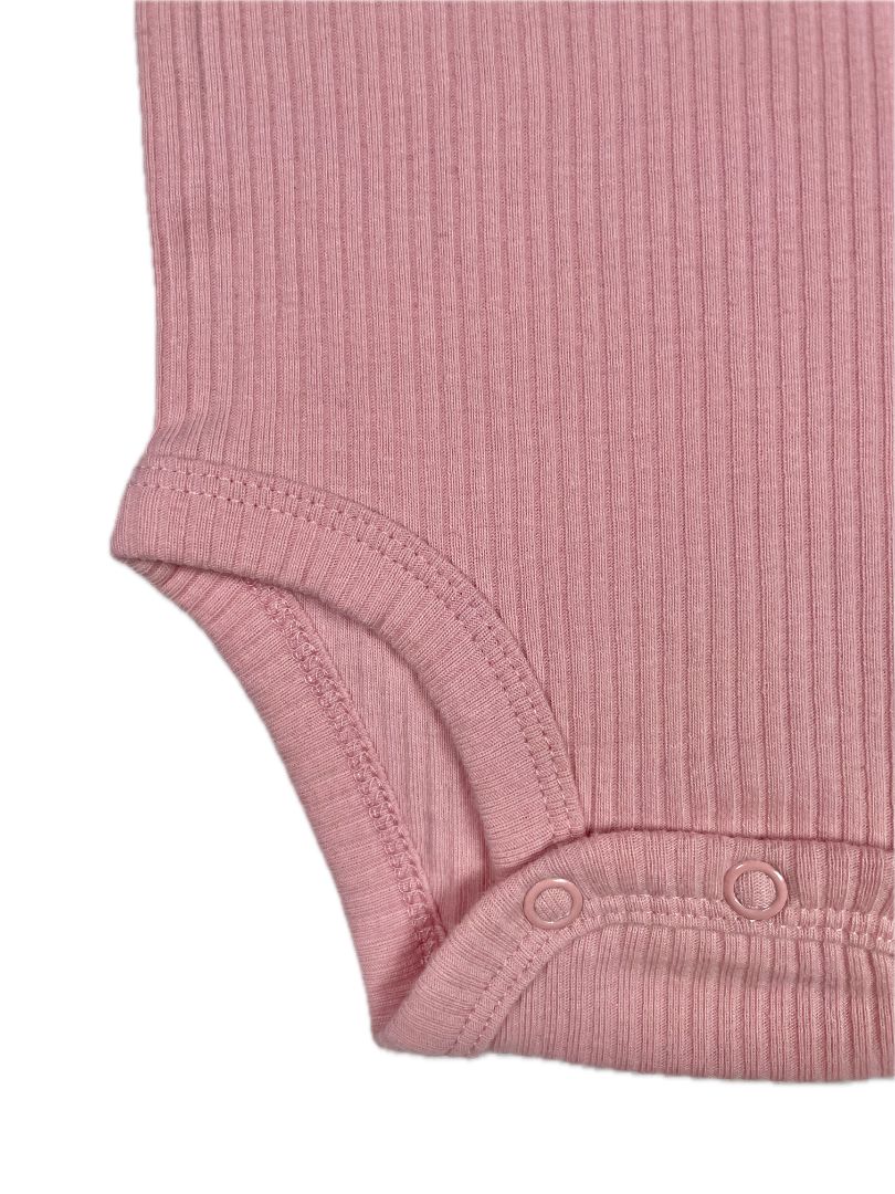 3 mo, Carter's, Pink, Ribbed long-sleeve bodysuit