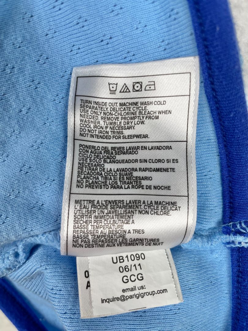 3-6 mo, PUMA, Blue, Pointelle snap-up cardigan, blue piping, embroidered logo & stars