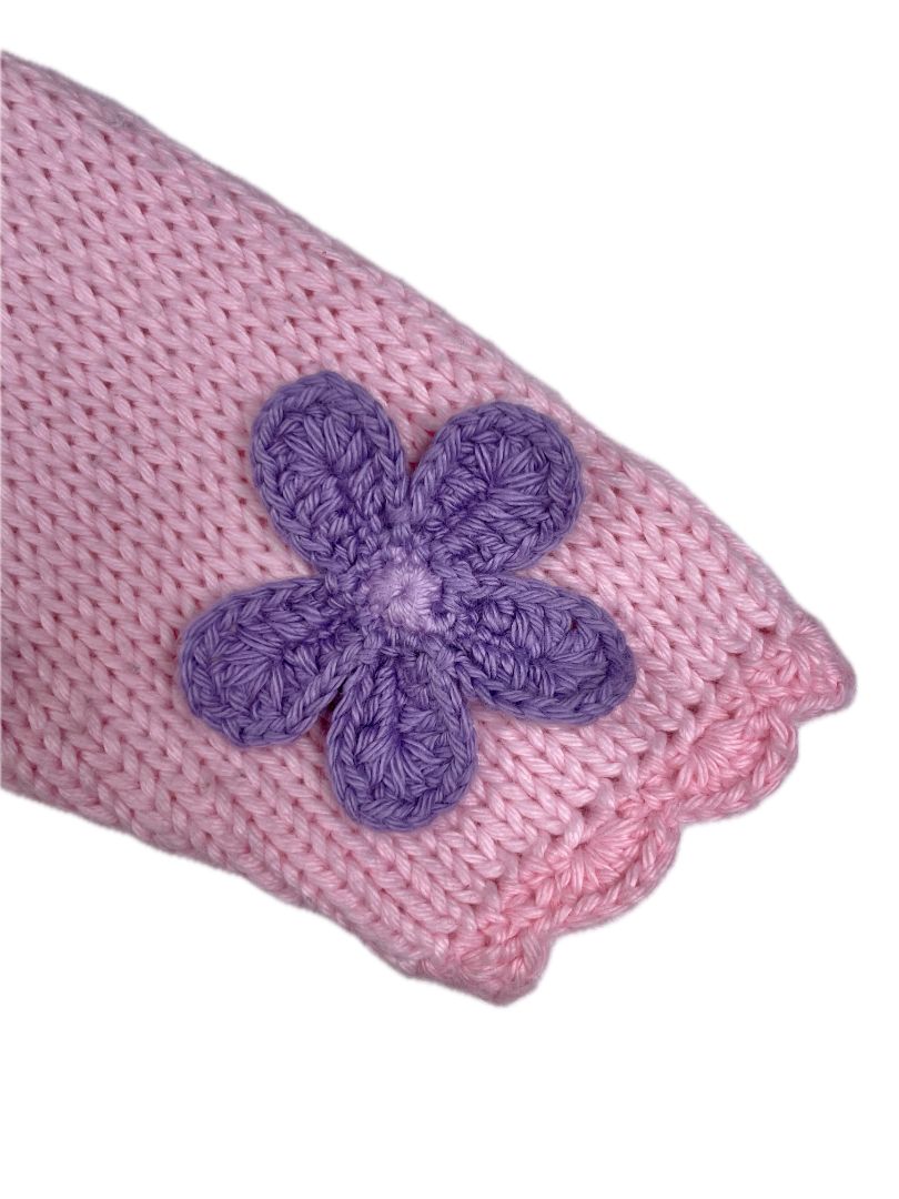 12 mo, Art Walk, Pink, Butterflies cotton button-up sweater, appliqué flowers