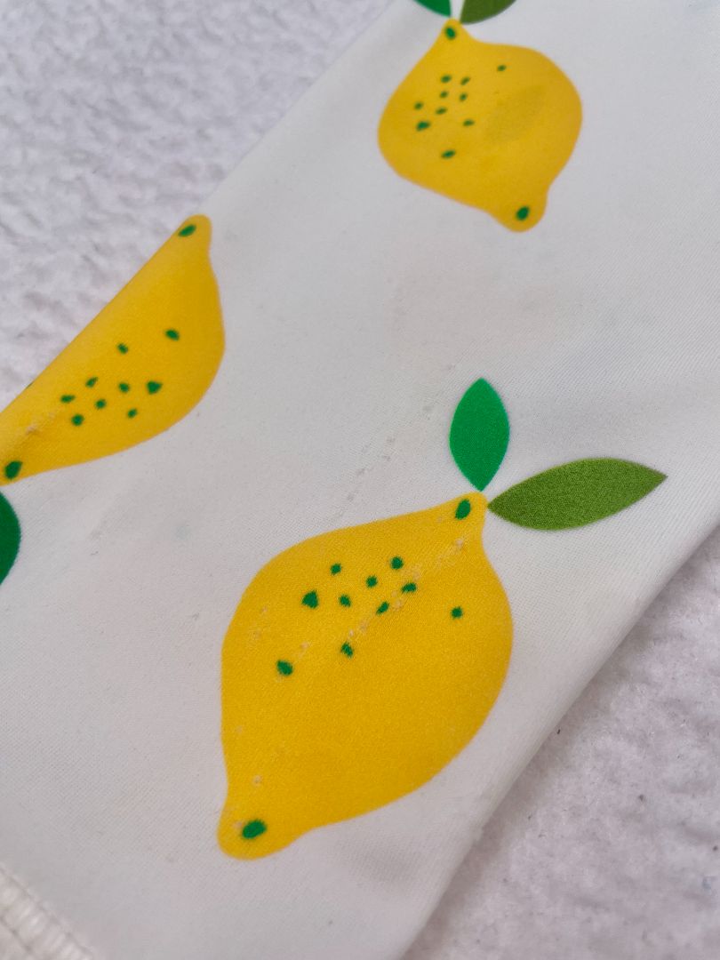 3-6 mo, Hanna Andersson, Cream, Lemon long-sleeve rash guard swimsuit