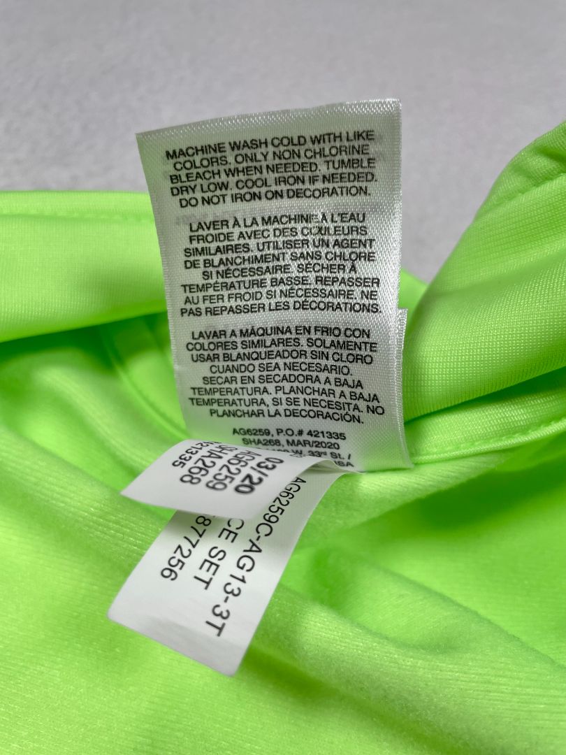 3/3T, Adidas, Green, Neon zip-up track jacket, grey/black, striped sleeves