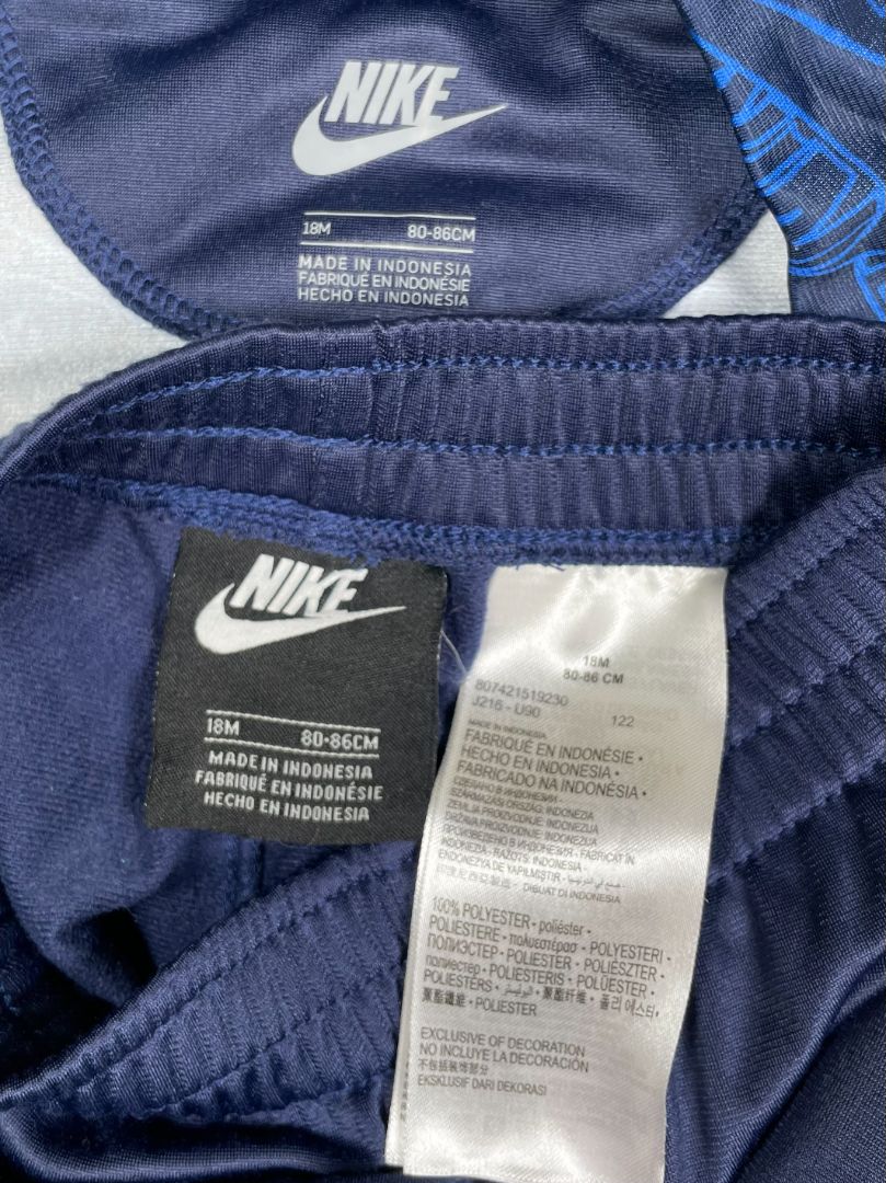 18 mo, Nike, Blue, Logo zip-up activewear jacket + pants SET