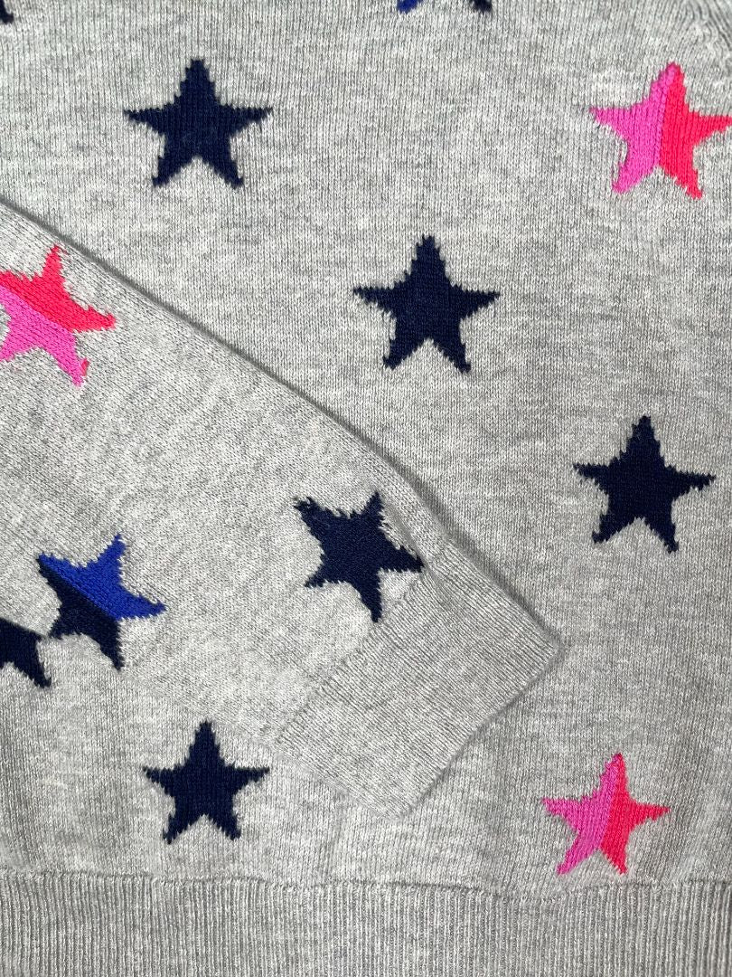 4/4T, babyGap, Grey, Multi-color star pullover sweater