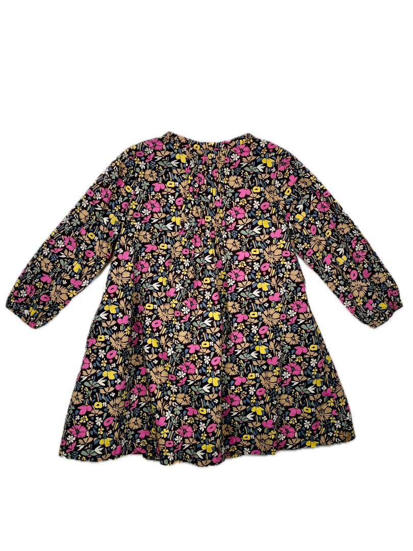 3/3T babyGap, Multi, Long-sleeve button/smocked neck floral dress dark