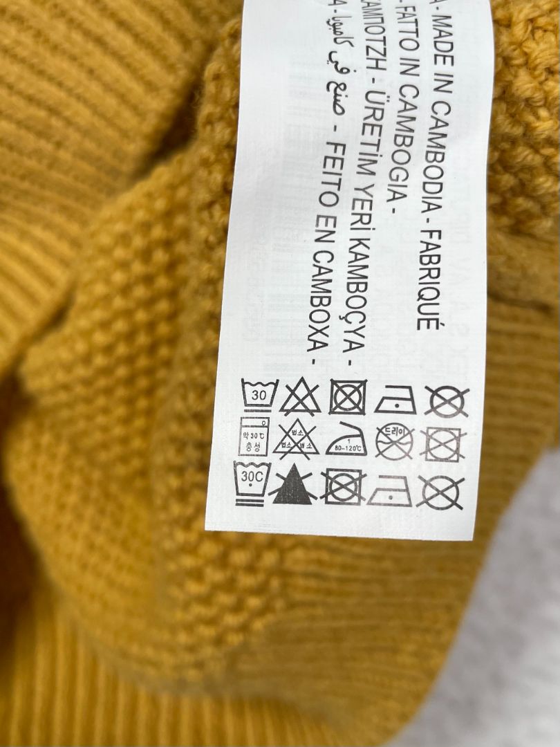 18-24 mo, Zara, Yellow, NEW w/ tags - pullover sweater, cotton/nylon/wool mix