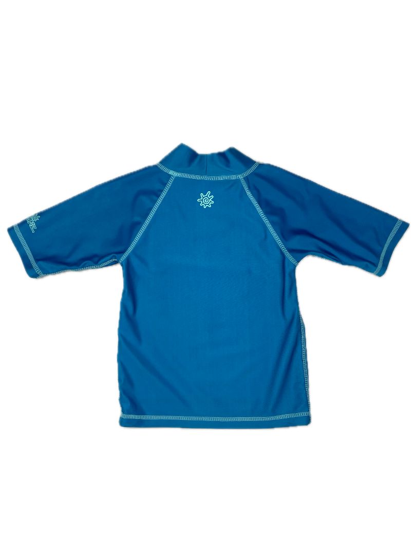 4/4T UV Skinz, Blue, Short-sleeve dinosaur rash guard blue/green