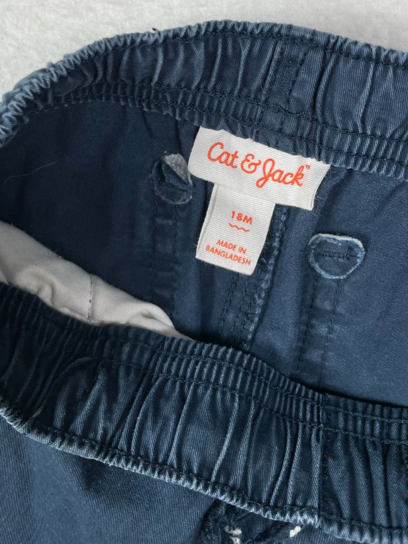 18 mo, Cat & Jack, Blue, Drawstring woven shorts