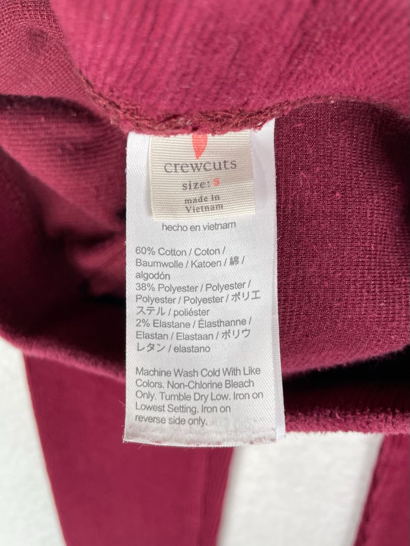 5/5T, J.Crew Crewcuts, Purple, Fuzzy ribbed leggings
