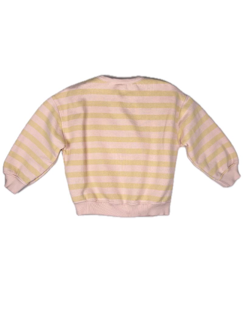 2-3 Zara, Multi, "Always Special" pink/yellow-striped sweatshirt