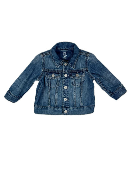 6-12 mo babyGap, Blue, Denim jacket w/ silver snaps