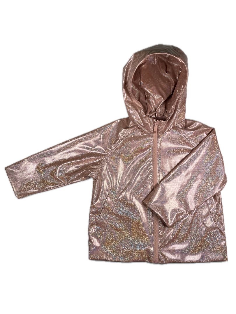 4/4T Zara, Pink, Rubberized shimmery raincoat