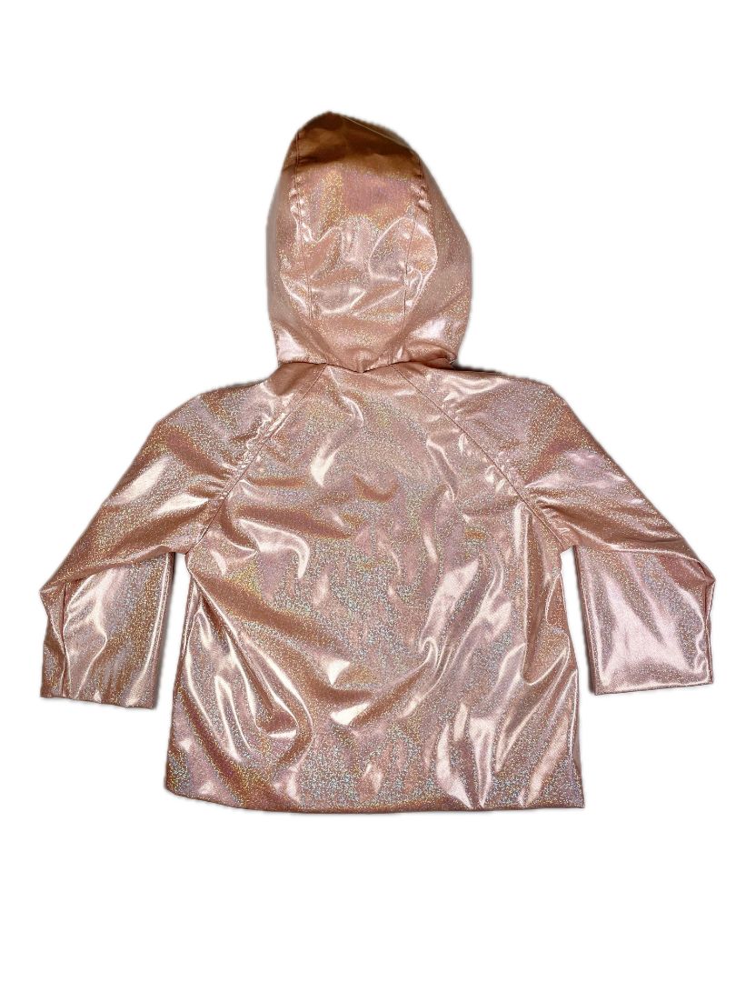 4/4T Zara, Pink, Rubberized shimmery raincoat