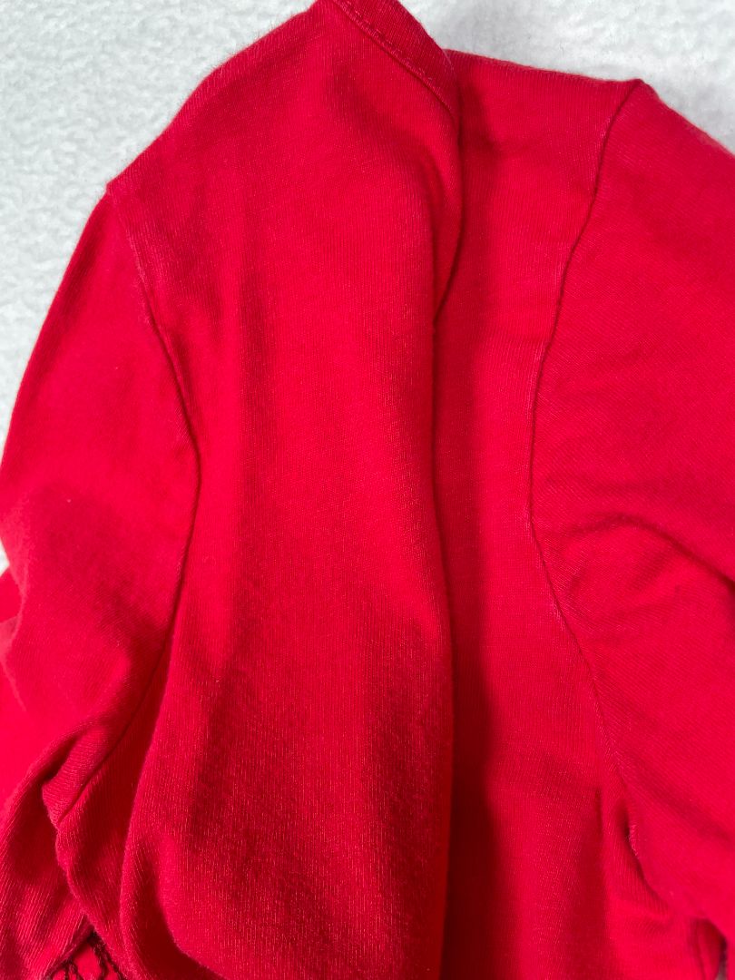5/5T, OshKosh B'Gosh, Red, Long-sleeve shirt w/ embroidered snowflake, red sequins