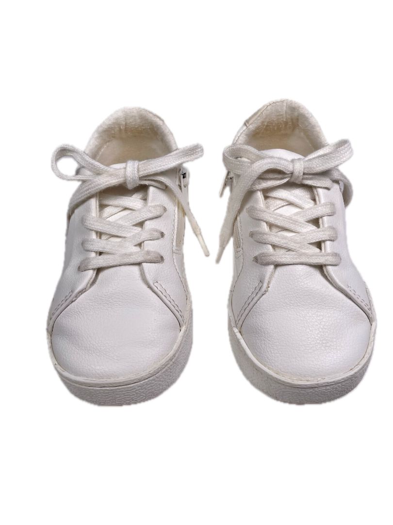 EU 25 Zara, White, Lace-up sneakers w/ side zip