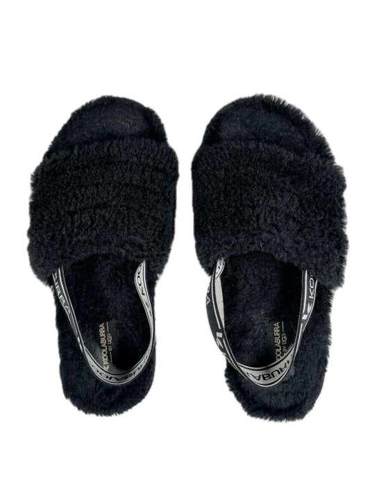 13 Koolaburra by UGG, Black, Fuzz'n sandals, faux fur with elastic strap