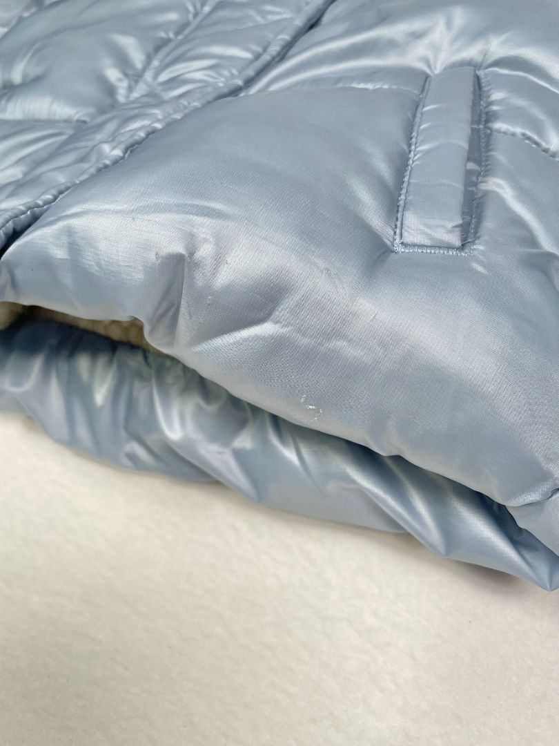 12-18 mo babyGap, Blue, Shearling-lined shiny winter puffer jacket