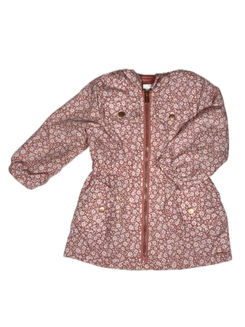 2/2T Tahari, Pink, Hooded zip-up floral print lightweight jacket